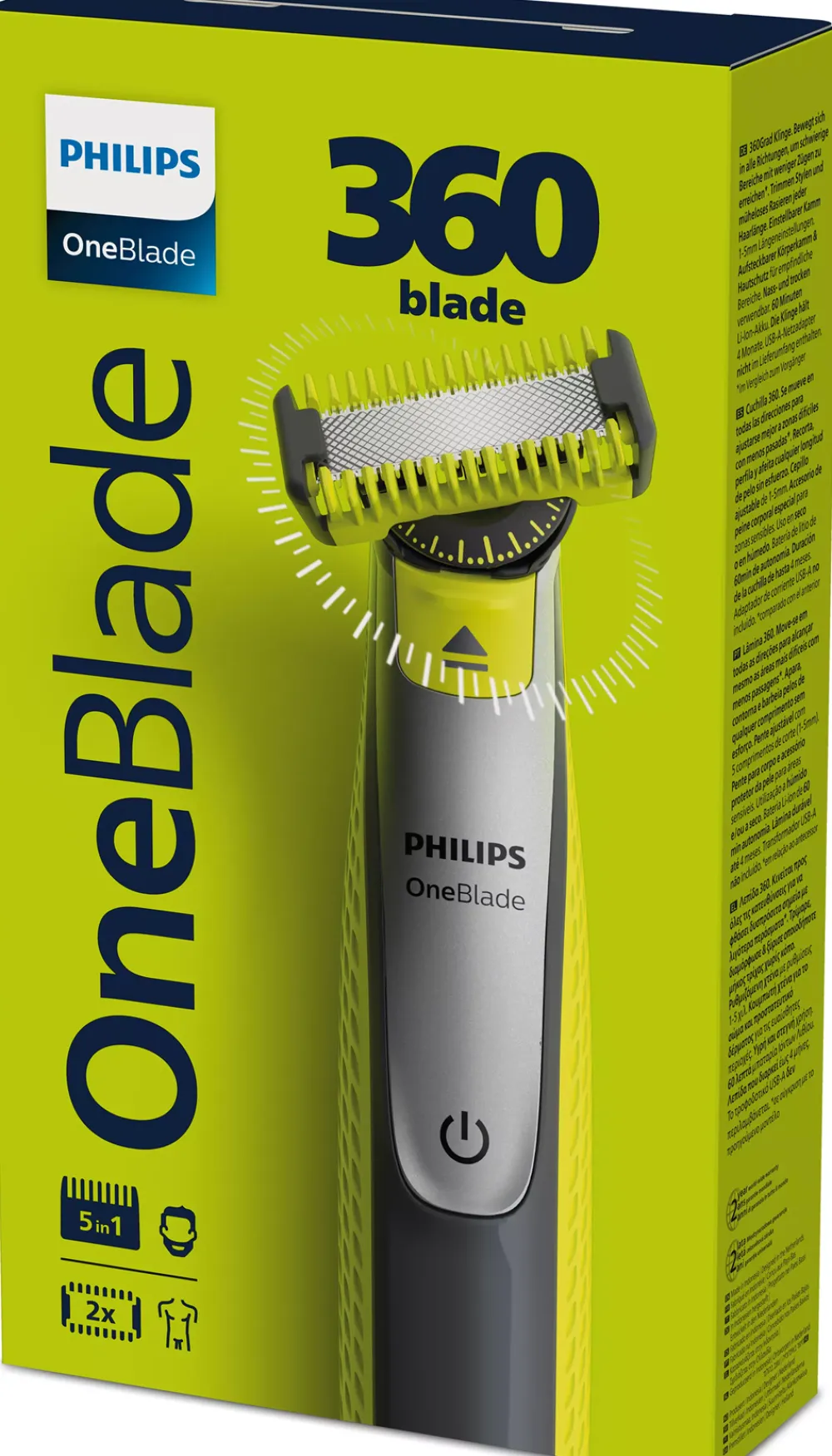 Philips 360 QP2834/23 Oneblade Face & Body Barbermaskine- Personlig Pleje