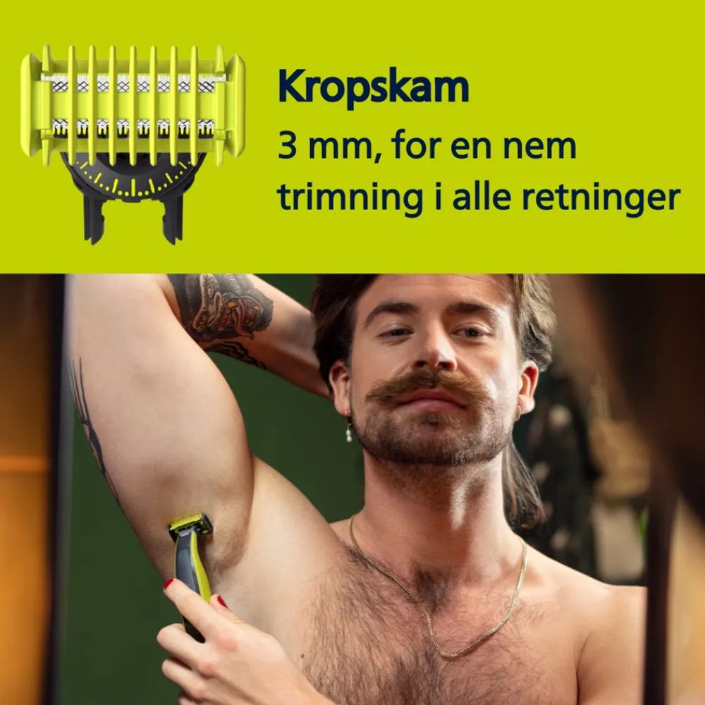 Philips 360 QP2834/23 Oneblade Face & Body Barbermaskine- Personlig Pleje