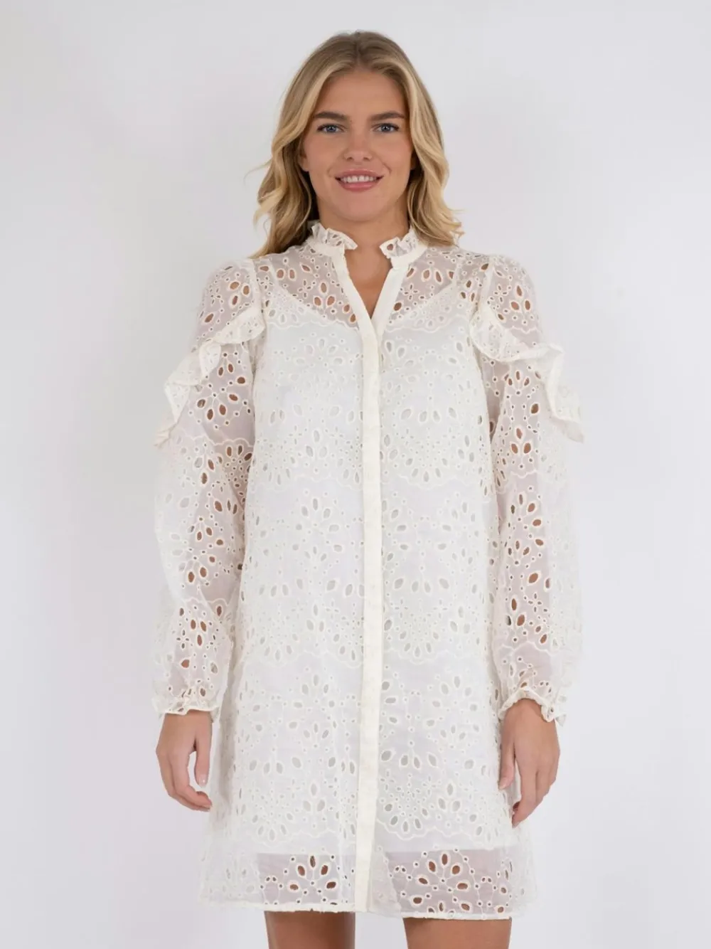 New Abby Embroidery Kjole, , 34 Dame Kjoler