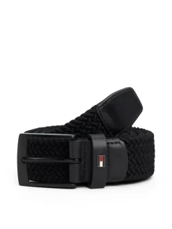 Tommy Hilfiger Adan Enamel Flag Braided Elastic Bælte, , 105 cm- Bælter