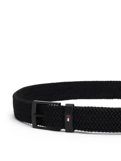 Tommy Hilfiger Adan Enamel Flag Braided Elastic Bælte, , 105 cm- Bælter