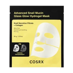 Hot Advanced Snail Mucin Glass Glow Hydrogel Mask, 1 stk Hudpleje
