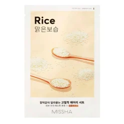 Missha Airy Fit Sheet Mask - Rice, 1 stk- Hudpleje