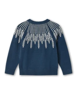 Fliink Alon Leaf Striktrøje, , 104 cm-Børn Strik & Sweatshirts