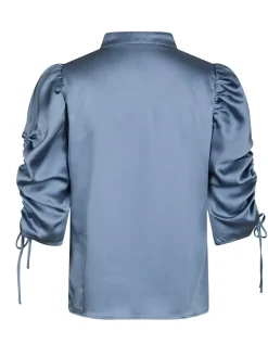 Clearance Alvira Drapy Satin Bluse, , 40 Dame Bluser & Skjorter