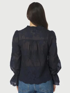 Neo Noir Amara Big Embroidery Bluse, , 40-Dame Bluser & Skjorter