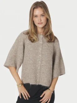 Discount Amaya Fluffy Knit Cardigan, , 36 Dame Strik & Sweatshirts|Cardigans