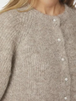 Discount Amaya Fluffy Knit Cardigan, , 36 Dame Strik & Sweatshirts|Cardigans