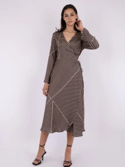Sale Amber Mix Lines Kjole, , 34 Dame Kjoler