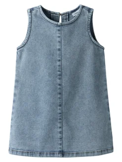 Outlet Amelia Denim Kjole, , 116 cm Børn Kjoler