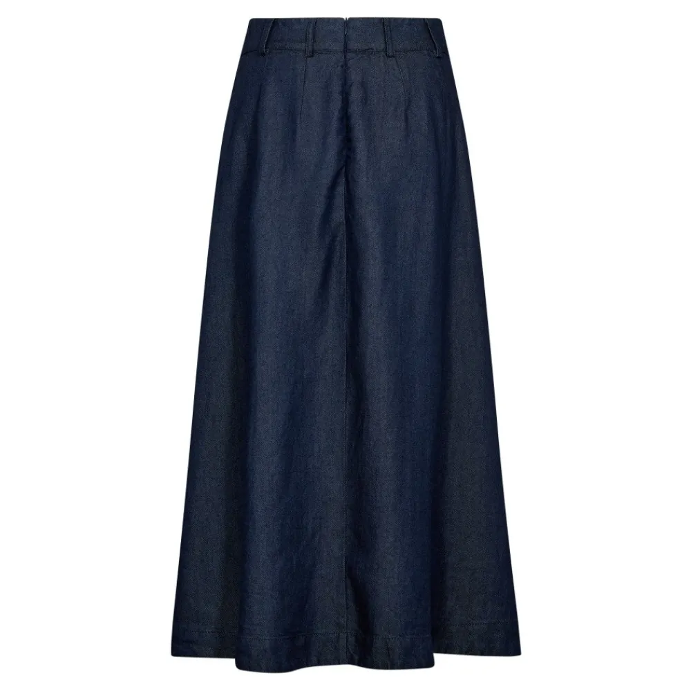 Sale AnyaCC Denim Pleat Nederdel, , S Dame Nederdele