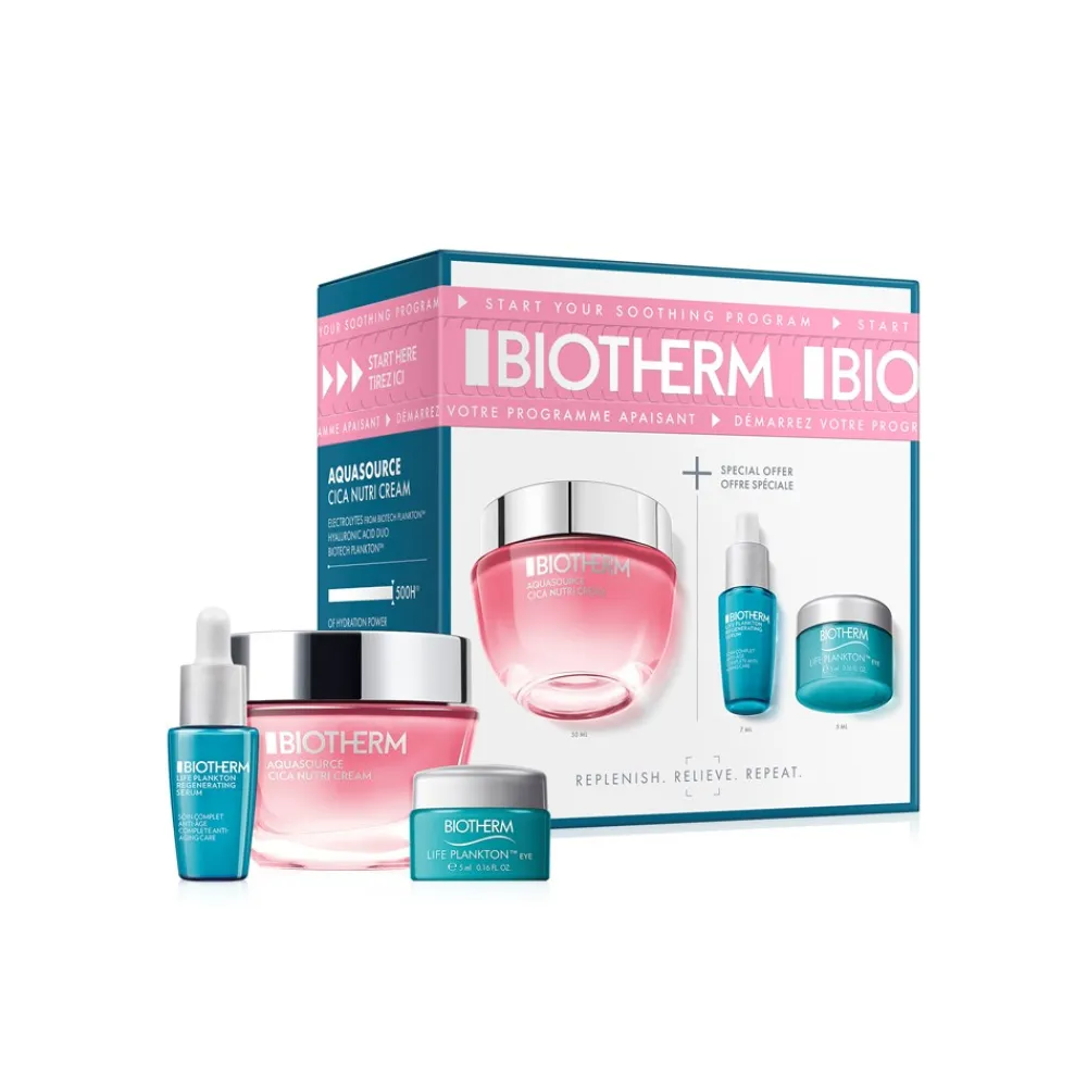Biotherm Aquasource Cica Nutri Hydrating Routine Gaveæske- Gaveæsker Til Hende