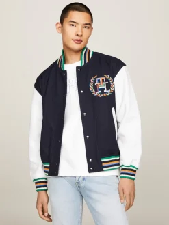 Tommy Hilfiger Archive Leather Mix Varsity Jakke, , L- Jakker & Frakker