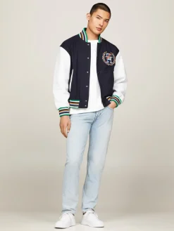 Tommy Hilfiger Archive Leather Mix Varsity Jakke, , L- Jakker & Frakker