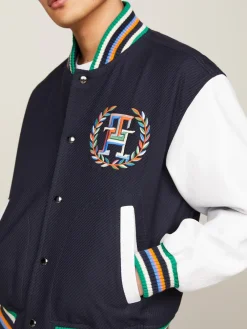 Tommy Hilfiger Archive Leather Mix Varsity Jakke, , L- Jakker & Frakker