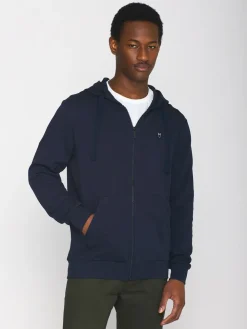 Knowledge Cotton Apparel Ask Zip Hættetrøje, , XXL- Sweatshirts & Trøjer