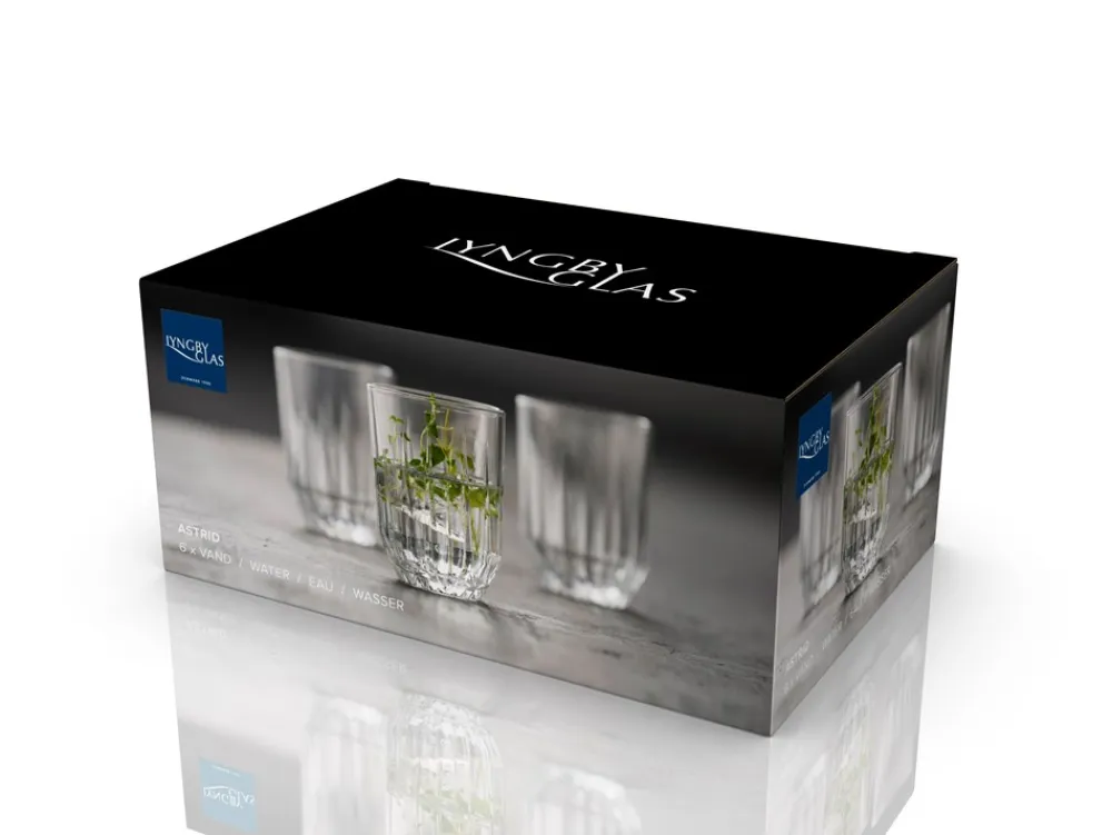 Lyngby Glas Astrid 6-pak Vandglas, , 25 cl- Glas