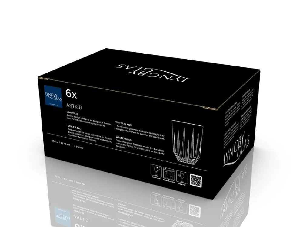 Lyngby Glas Astrid 6-pak Vandglas, , 25 cl- Glas