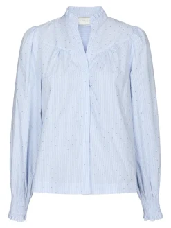 Outlet Astrida Stripe Stone Bluse, , 40 Dame Bluser & Skjorter