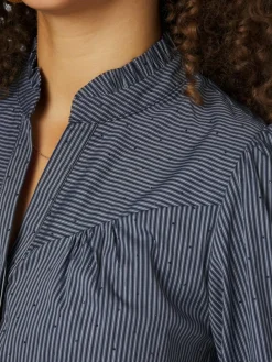 Clearance Astrida Stripe Stone Bluse, , 40 Dame Bluser & Skjorter