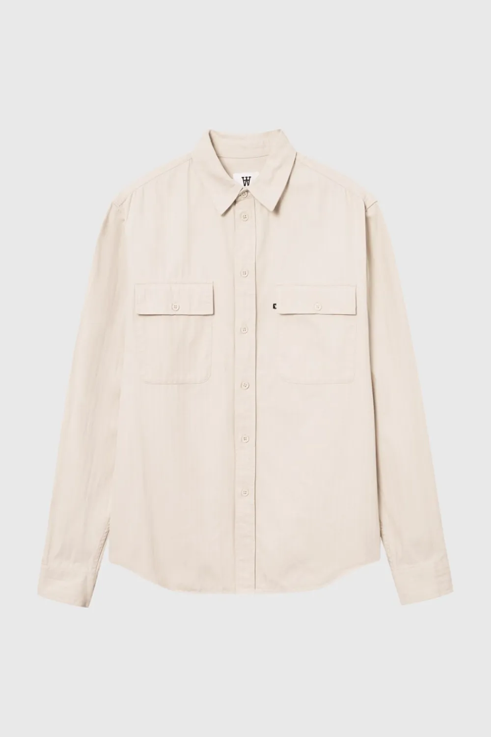 Wood Wood Axl Herringbone Skjorte, , XL- Skjorter