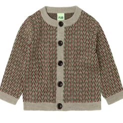 FUB Baby Herringbone Cardigan, , 74 cm-Børn Cardigans