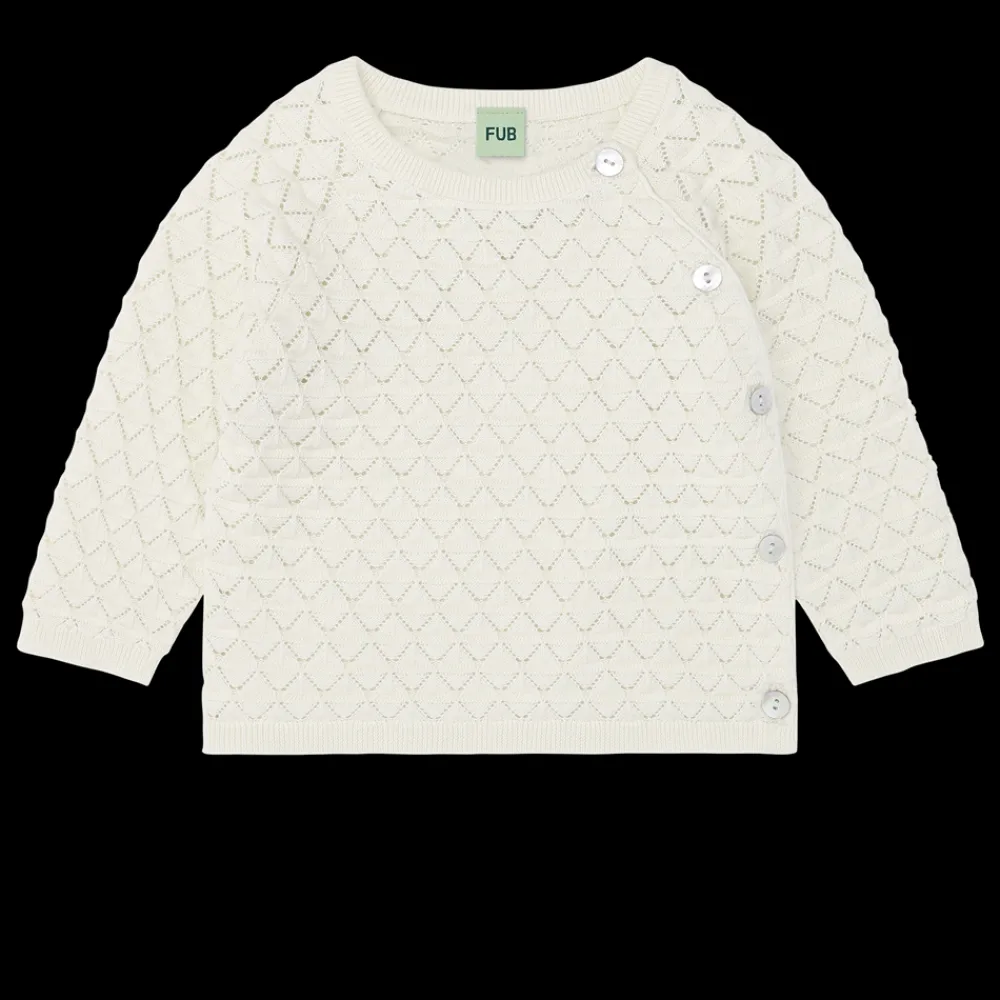 Outlet Baby Pointelle Cardigan, , 92 cm Børn Cardigans