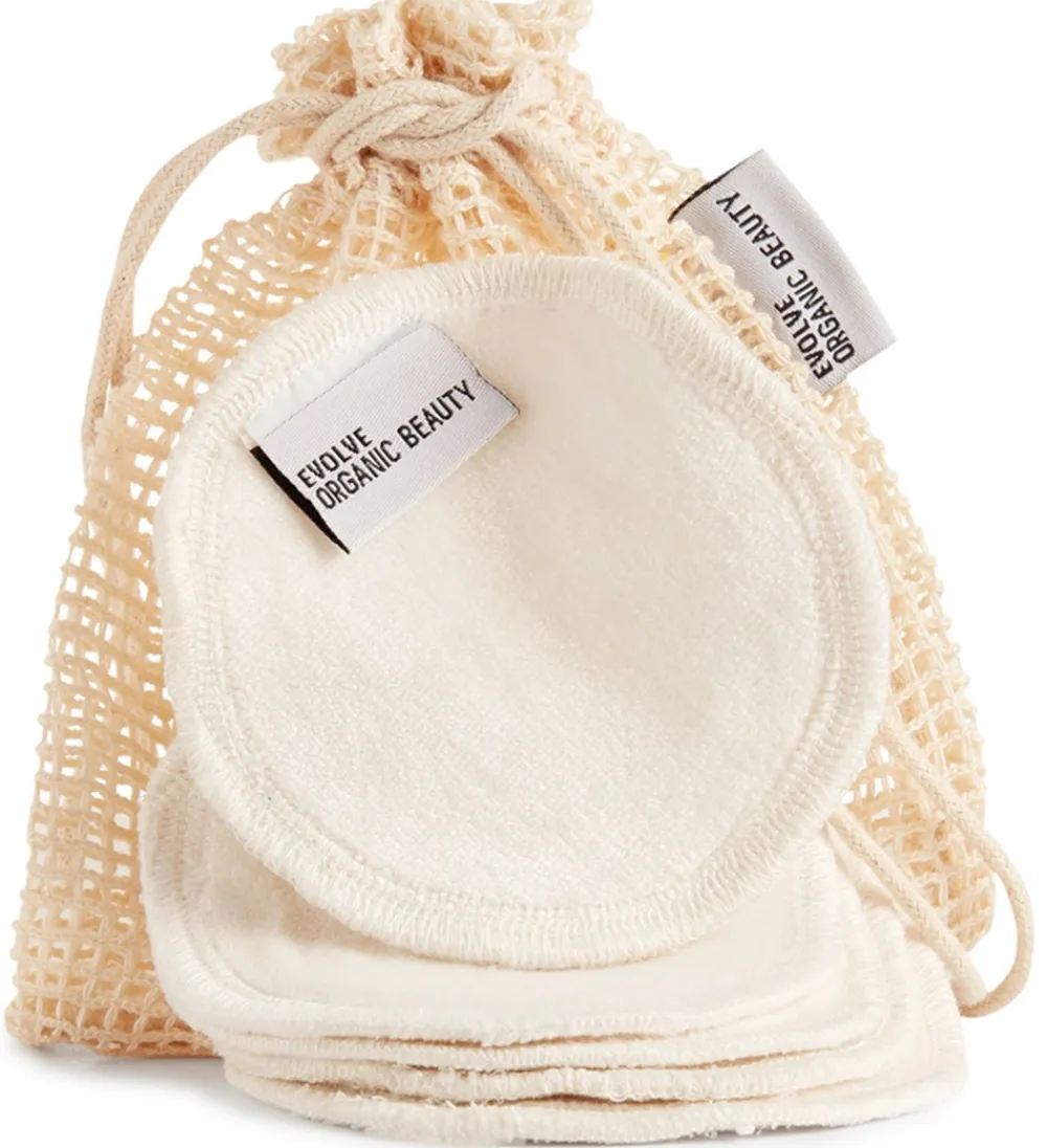 Evolve Bamboo Reusable Makeup Remover Pads- Rens & Brush Cleaner