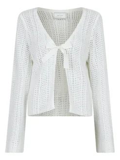 Neo Noir Bates Crochet Knit Cardigan, , 42-Dame Cardigans