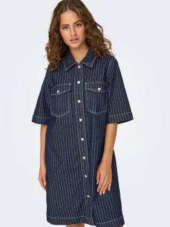 ONLY Belle Stripe Kjole, , XS-Dame Kjoler