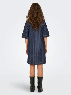 ONLY Belle Stripe Kjole, , XS-Dame Kjoler