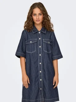 ONLY Belle Stripe Kjole, , XS-Dame Kjoler