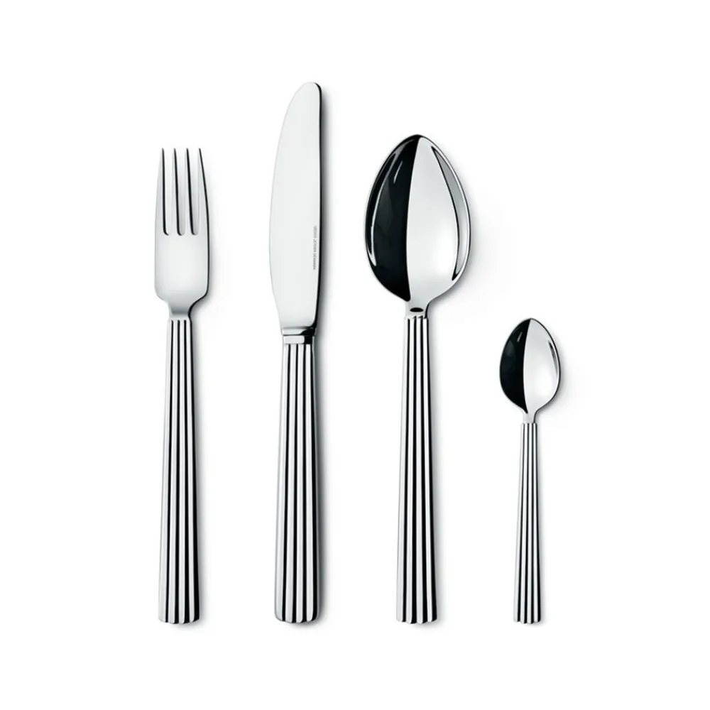Georg Jensen Bernadotte Bestiksæt, Blank, 4 Dele- Bestik