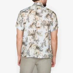 Signal Beton Linen Print Skjorte, , XXL- Skjorter