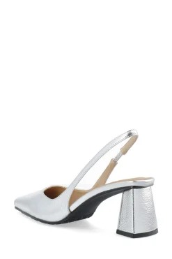 Bianco BIAMaralyn Slingback Metallic Højhælede Sko, , 40-Dame Højhælede Sko