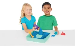 Kinetic Sand Blå Sandkassesæt-Børn Kreativ Leg