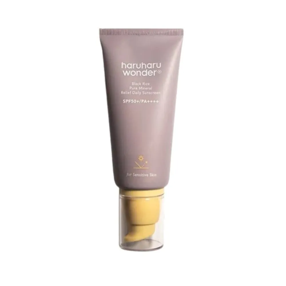 Haruharu Wonder Black Rice Pure Mineral Relief Daily Sunscreen SPF50+ PA++++, 50 ml- Solbeskyttelse