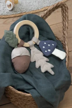 Sebra Blad, Svamp & Agern Rangle-Børn Babylegetøj
