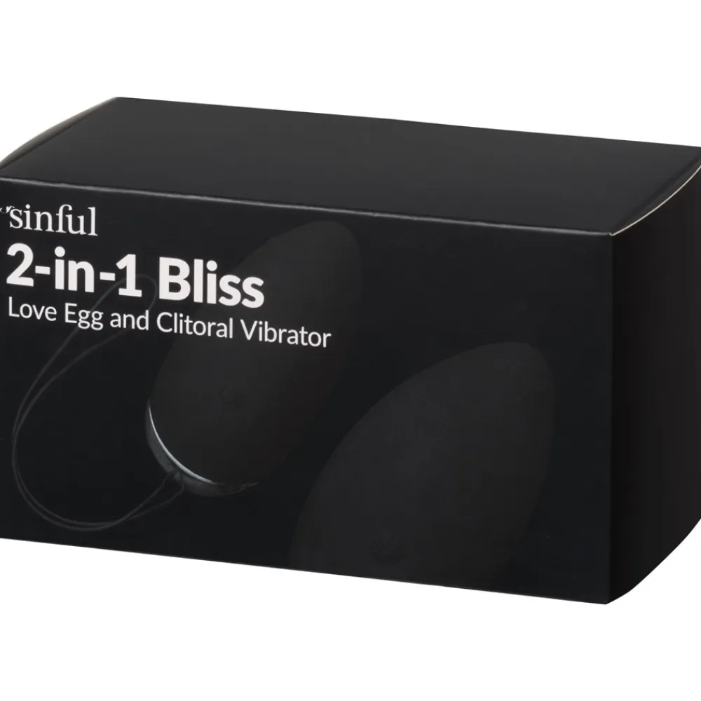 Sinful Bliss Love 2-I-1 Æg og Klitoris Vibrator- Sexlegetøj