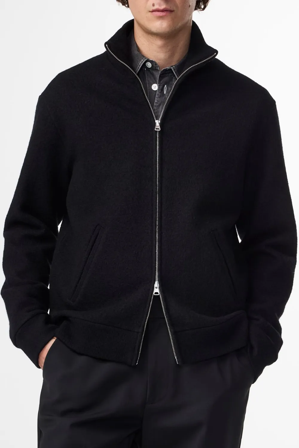 NN. 07 Boiled Full Zip Hybridjakke, , XXL- Overshirts