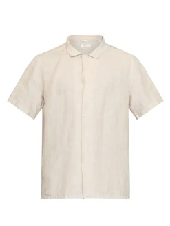 Online Box Shorts Sleeve Linen Skjorte, , L Skjorter