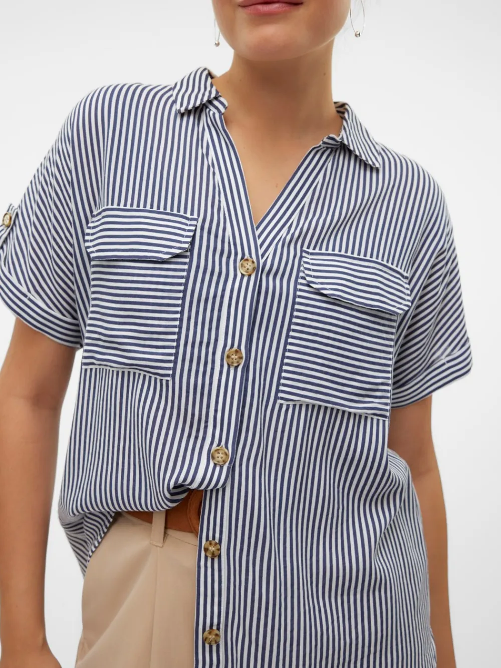 Vero Moda Bumby Skjorte, , L-Dame Bluser & Skjorter