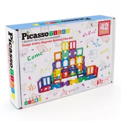 Picasso Tiles Byggesæt, 42 Dele-Børn Legetøjsfigurer & Klodser