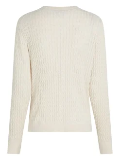 Tommy Hilfiger Cable Striktrøje, , M-Dame Strik & Sweatshirts