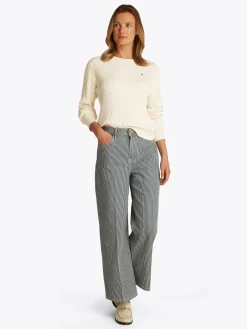 Tommy Hilfiger Cable Striktrøje, , M-Dame Strik & Sweatshirts