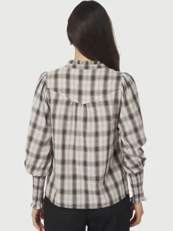 Neo Noir Camisa Big Check Bluse, , 38-Dame Bluser & Skjorter