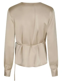 Neo Noir Caprina Heavy Sateen Bluse, , 36-Dame Bluser & Skjorter