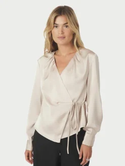 Neo Noir Caprina Heavy Sateen Bluse, , 36-Dame Bluser & Skjorter