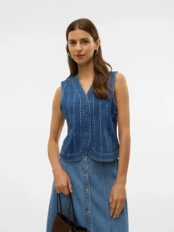 Online Carley Rhinetone Vest, , M Dame Veste