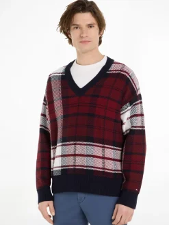 Tommy Hilfiger Check Texture Striktrøje, , XL- Strik